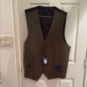 Brown Tweed Vest by Gioberti